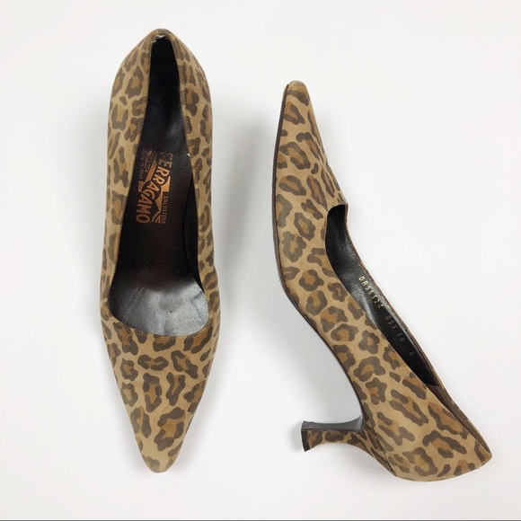 Salvatore Ferragamo Shoes - Salvatore Ferragamo | Suede Leopard Print Heels